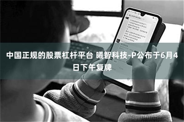 中国正规的股票杠杆平台 曦智科技-P公布于6月4日下午复牌
