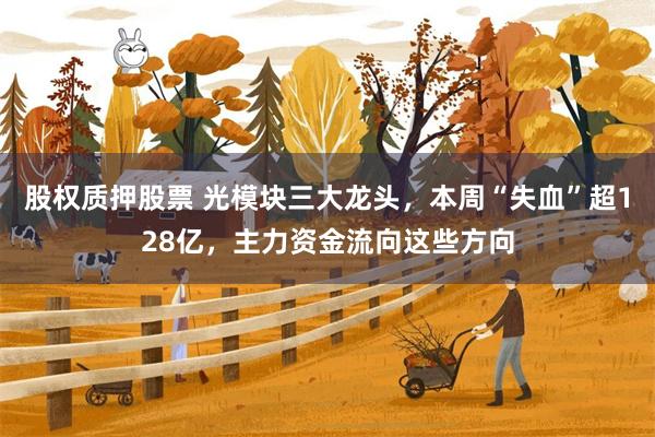 股权质押股票 光模块三大龙头，本周“失血”超128亿，主力资金流向这些方向