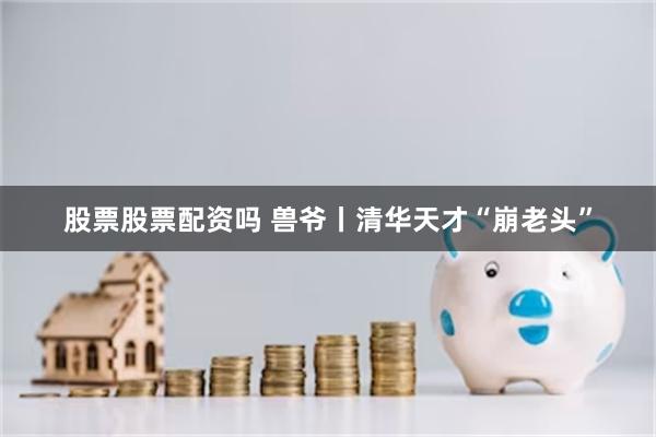 股票股票配资吗 兽爷丨清华天才“崩老头”