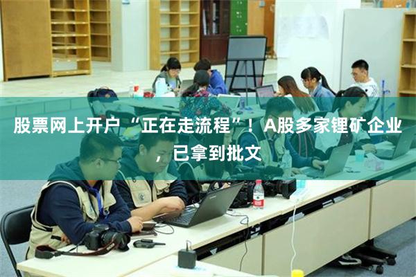 股票网上开户 “正在走流程”！A股多家锂矿企业，已拿到批文