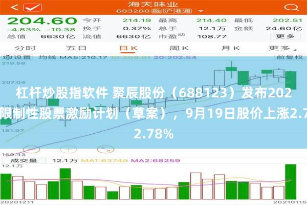 杠杆炒股指软件 聚辰股份（688123）发布2025年限制性股票激励计划（草案），9月19日股价上涨2.78%