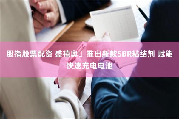 股指股票配资 盛禧奥‌推出新款SBR粘结剂 赋能快速充电电池