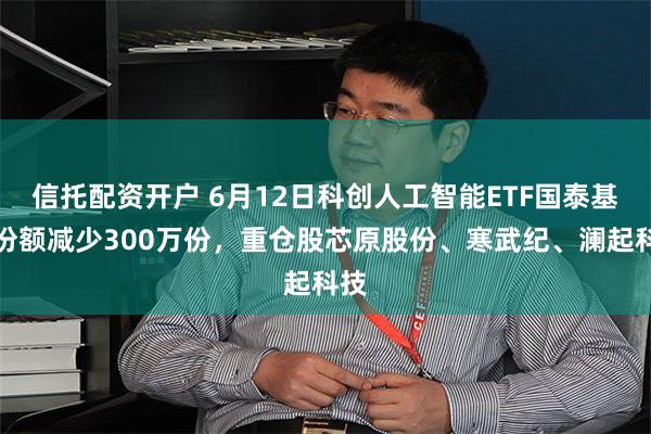 信托配资开户 6月12日科创人工智能ETF国泰基金份额减少300万份，重仓股芯原股份、寒武纪、澜起科技