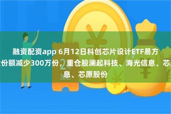 融资配资app 6月12日科创芯片设计ETF易方达基金份额减少300万份，重仓股澜起科技、海光信息、芯原股份