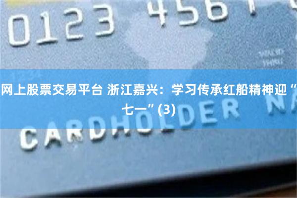 网上股票交易平台 浙江嘉兴：学习传承红船精神迎“七一”(3)