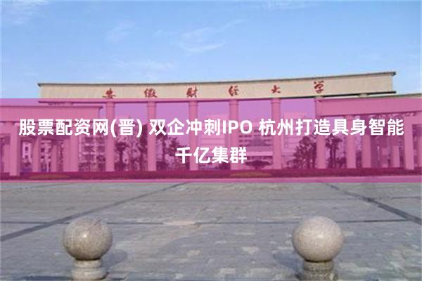 股票配资网(晋) 双企冲刺IPO 杭州打造具身智能千亿集群