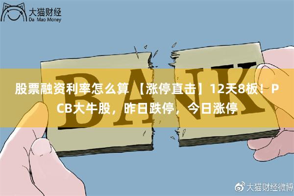 股票融资利率怎么算 【涨停直击】12天8板！PCB大牛股，昨日跌停，今日涨停