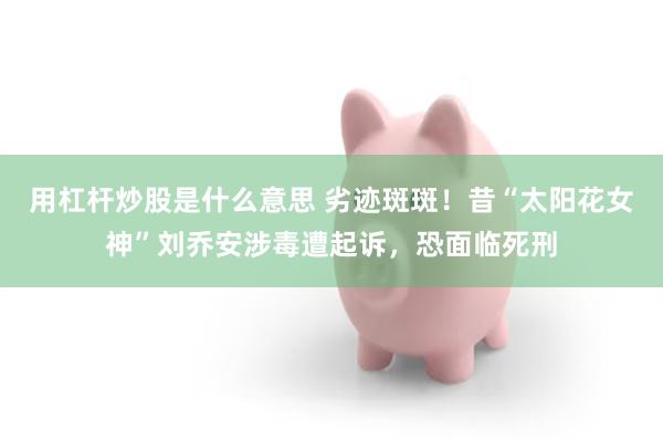 用杠杆炒股是什么意思 劣迹斑斑！昔“太阳花女神”刘乔安涉毒遭起诉，恐面临死刑